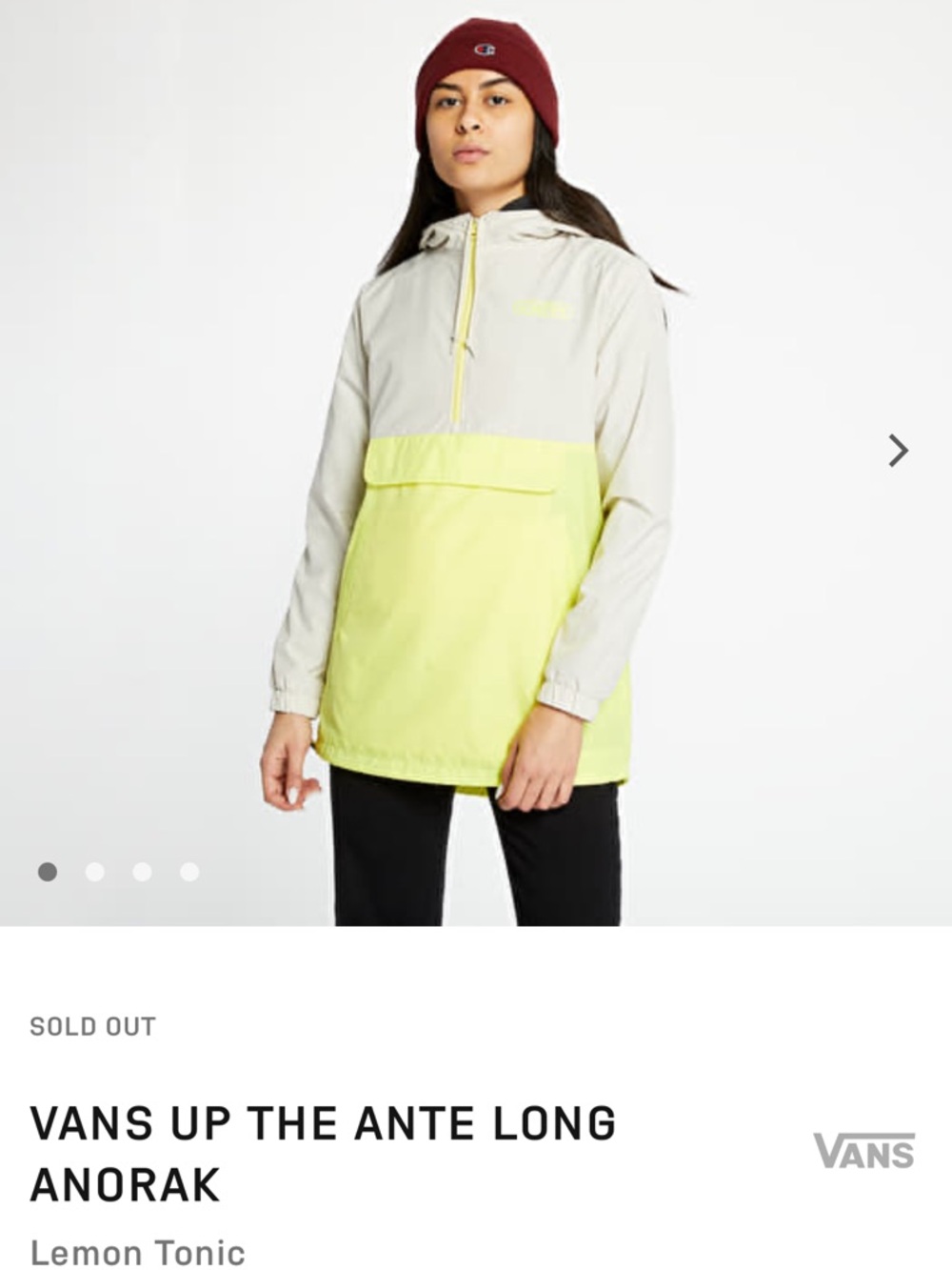 VANS UP THE ANTE LONG ANORAK